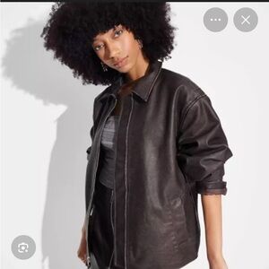 Wild Fable Dark Brown Leather Jacket